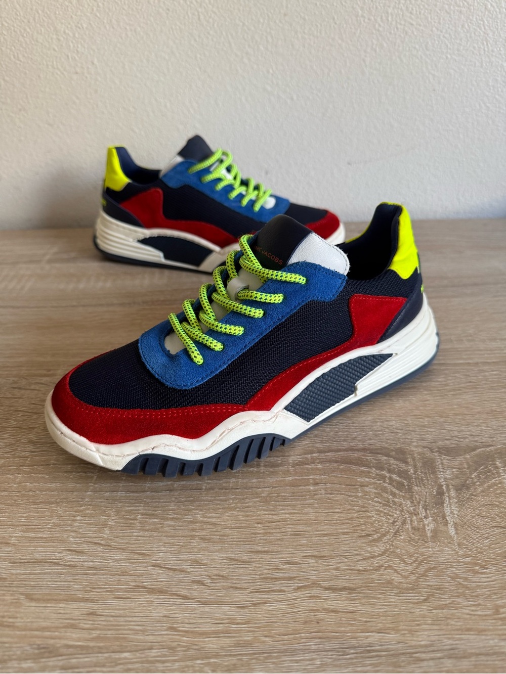 Marc Jacobs Kids' Canvas And Suede Lace-up Sneakers sz 4 youth
